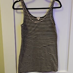 T. Babaton Black and White Fitted Sleeveless Tank Top Size M